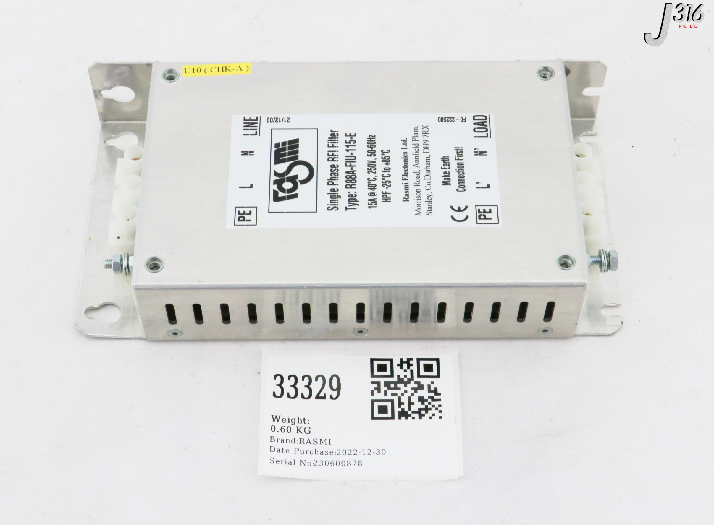 【オーダー専用ページ】 33329 RASMI SINGLE PHASE RFI FILTER R88A-FIU-115-E | eBay